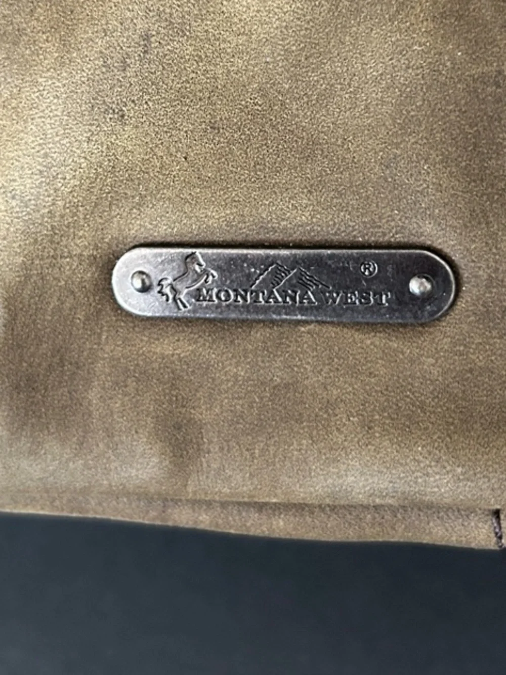 Montana West Taupe/Brown Suede Braided Crossbody Bag